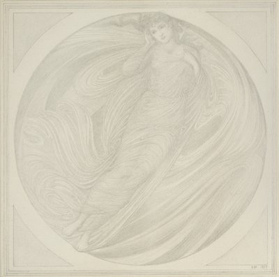 Eurydice drijvend tussen vlammen, 1872-75 door Edward Burne Jones